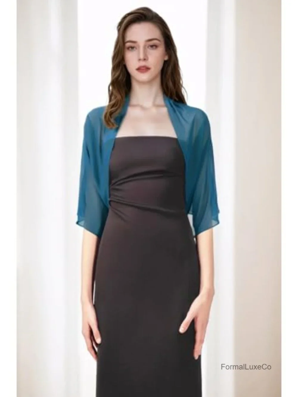 Sheer Chiffon Wrap Shawl for Evening Dresses & Weddings